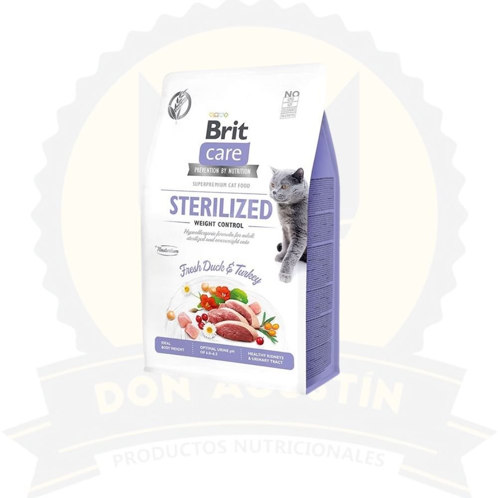 Don Agustin Producto Brit Care Gato Esterilizado Weight Control Pato Pavo 7 Kg Brit Care Gato Esterilizado Weight Control Pato Pavo 7 Kg - Imagen 1