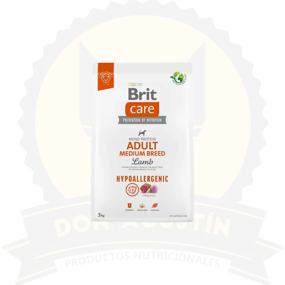 Don Agustin Producto Brit Care Perro Hypoallergenic Adulto Medium Breed Cordero 3 Kg Brit Care Perro Hypoallergenic Adulto Medium Breed Cordero 3 Kg - Imagen 1