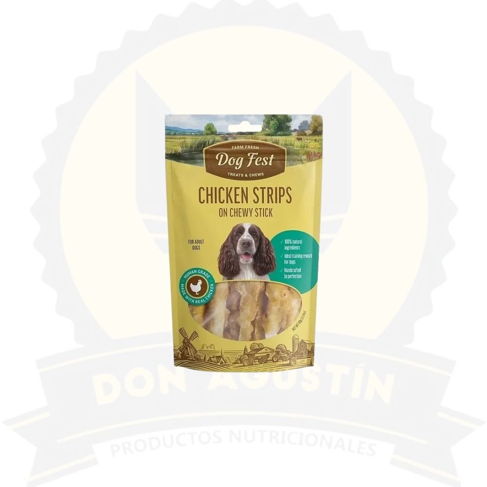 Don Agustin Producto Dog Fest Tiras De Pollo Barra Masticable 90 Gr Dog Fest Tiras De Pollo Barra Masticable 90 Gr - Imagen 1