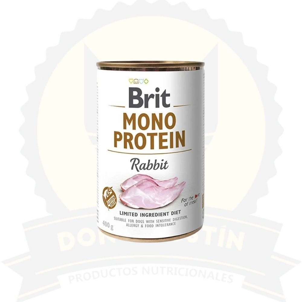 Don Agustin Producto Lata Brit Perro Mono Protein Conejo 400 Gr Lata Brit Perro Mono Protein Conejo 400 Gr - Imagen 1