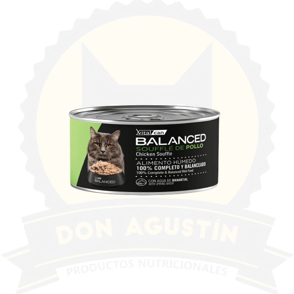 Don Agustin Producto Lata Vitalcan Balanced Gato Esterilizado Souffle Pollo 85 Gr Lata Vitalcan Balanced Gato Esterilizado Souffle Pollo 85 Gr - Imagen 1