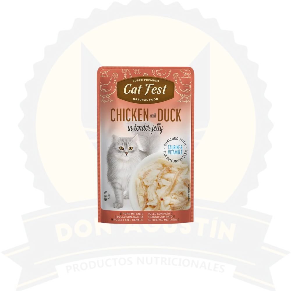 Don Agustin Producto Pouch Cat Fest Chicken Duck 70 Gr Pouch Cat Fest Chicken Duck 70 Gr - Imagen 1